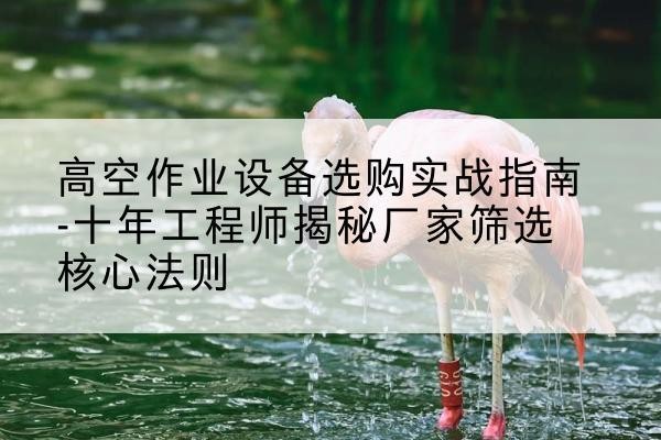 蒙自剪叉式升降机厂家-高空作业设备选购实战指南-十年工程师揭秘厂家筛选核心法则