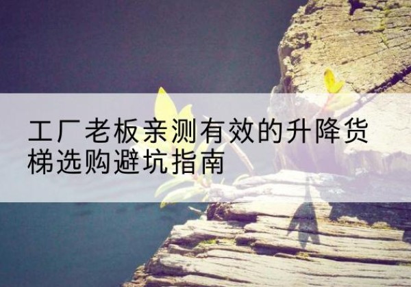 蒙自升降货梯怎么选-工厂老板亲测有效的升降货梯选购避坑指南